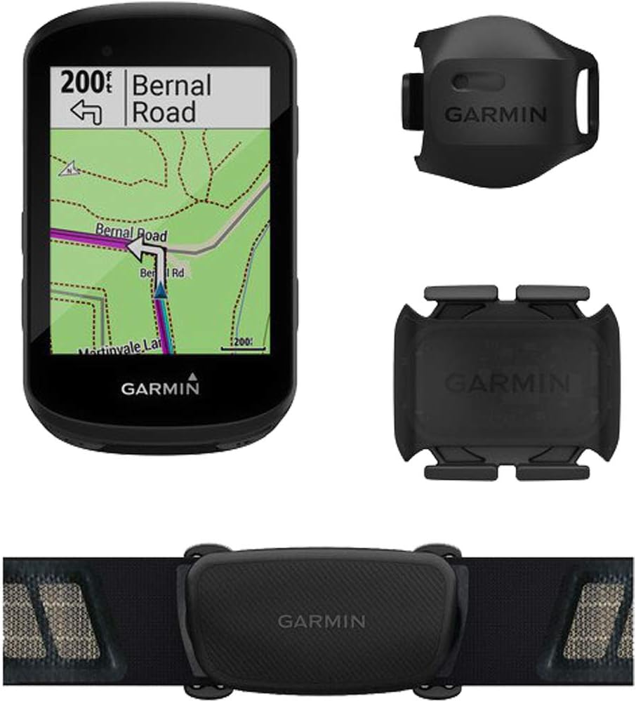 Garmin 010-02060-10 Edge 530 Sensor Bundle GPS Cycling Computer Bundle with Screen Protector, Scratch Resistant Tempered Glass, Heavy Duty Combination U-Lock and Multi-Function Bike Tool Kit