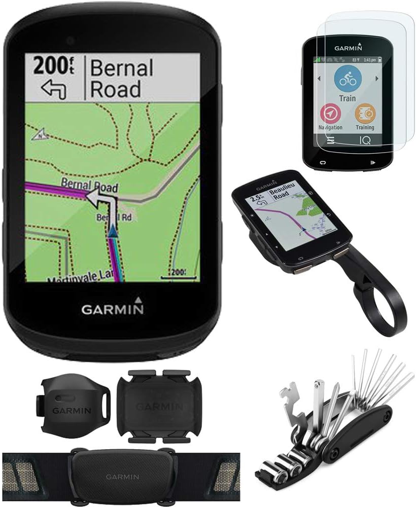 Garmin 010-02060-10 Edge 530 Sensor Bundle GPS Cycling Computer Bundle with Screen Protector, Scratch Resistant Tempered Glass, Bike Mount Edge GPS and Multi-Function Bike Tool Kit