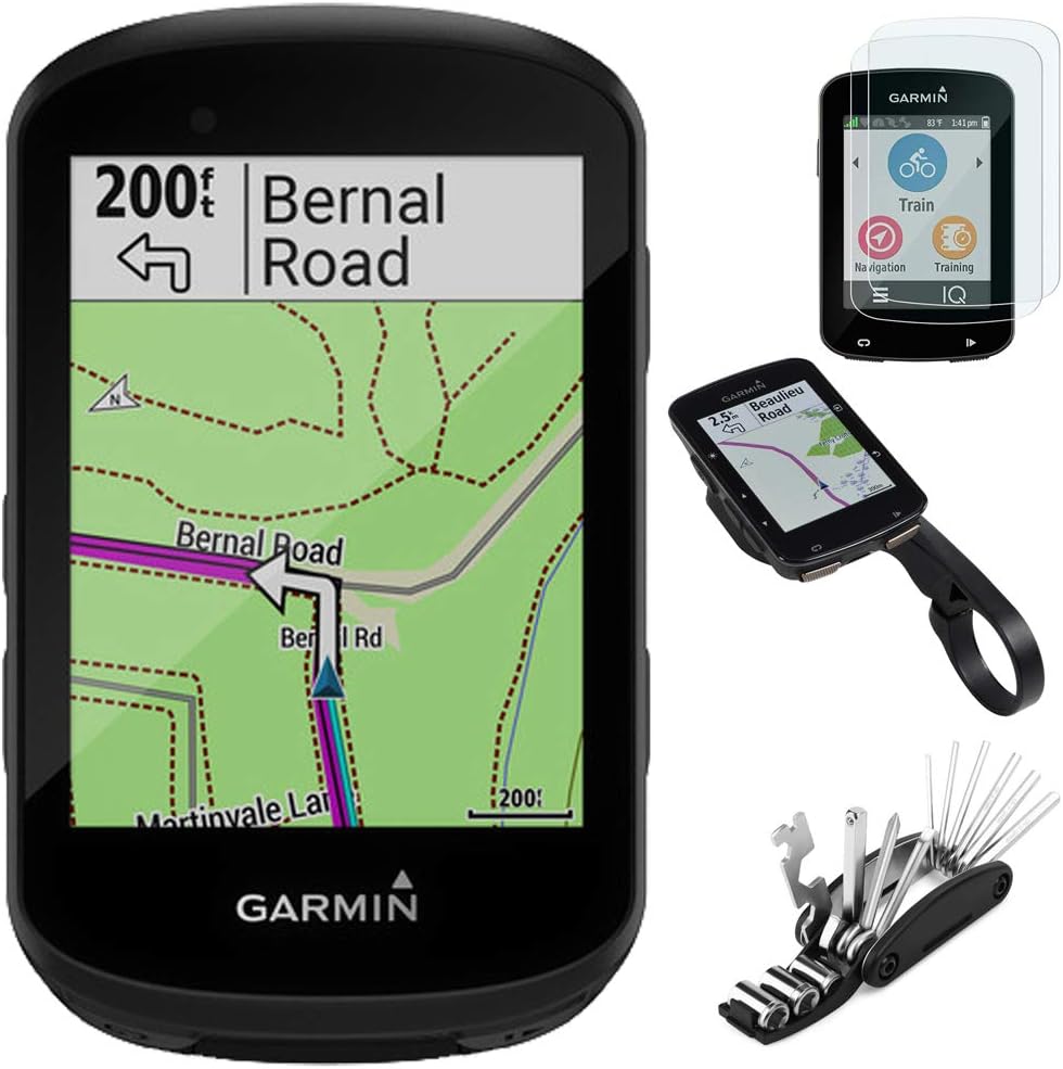 Garmin Edge 530 GPS Cycling Computer and Bike Mount Bundle with Tempered Glass Screen Protector 2-Pack and 16-in-1 Bike Tool Kit (010-02060-00)