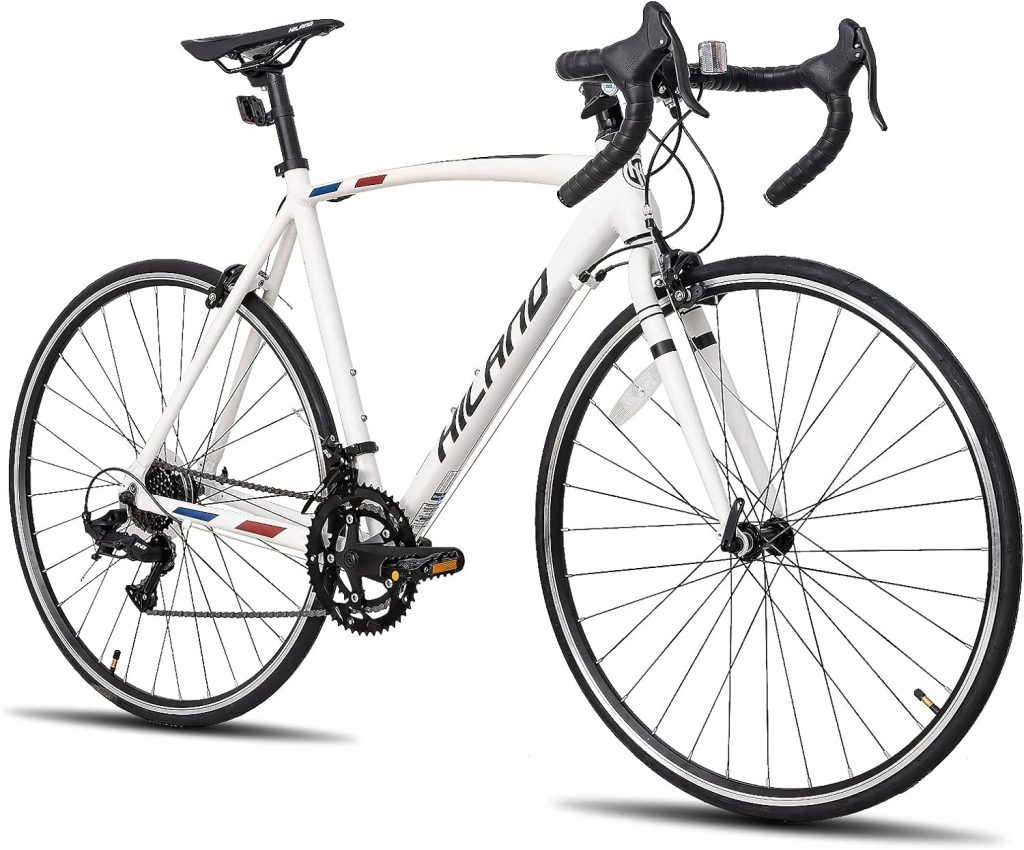 Hiland Road Bike, Shimano 14 Speeds, Light Weight Aluminum Frame, 700C Racing Bike for Men