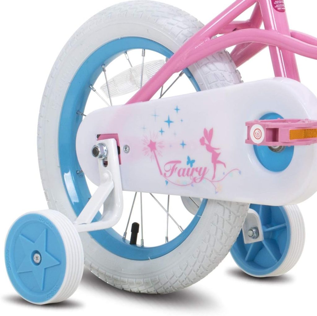 JOYSTAR Fairy Girls Bike for Toddlers and Kids Ages 2-9 Year Old, 12 14 16 18 Inch Kids Bike with Training Wheels, Handbrake and Basket, Toddler Girl Bike, Children Bicycle